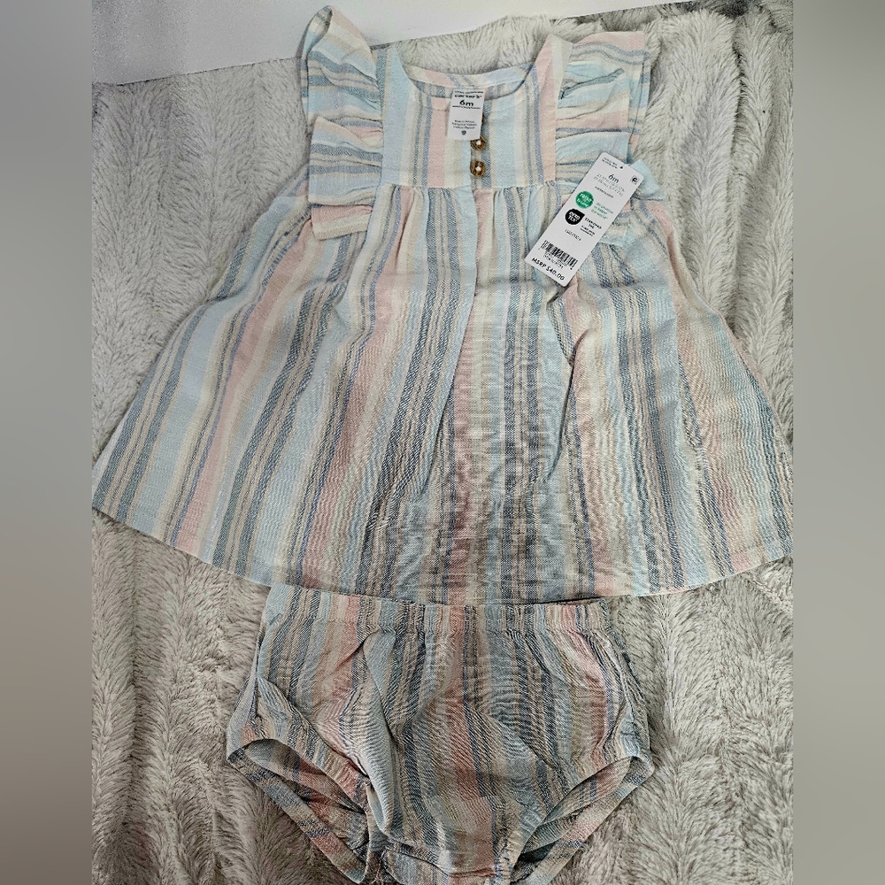 Carter's Pastel Striped Dress Set